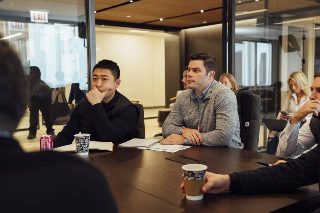 team meeting in conference room